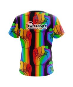 Alternative view of 900 Global CoolWick United Rainbow Hands Bowling Jersey