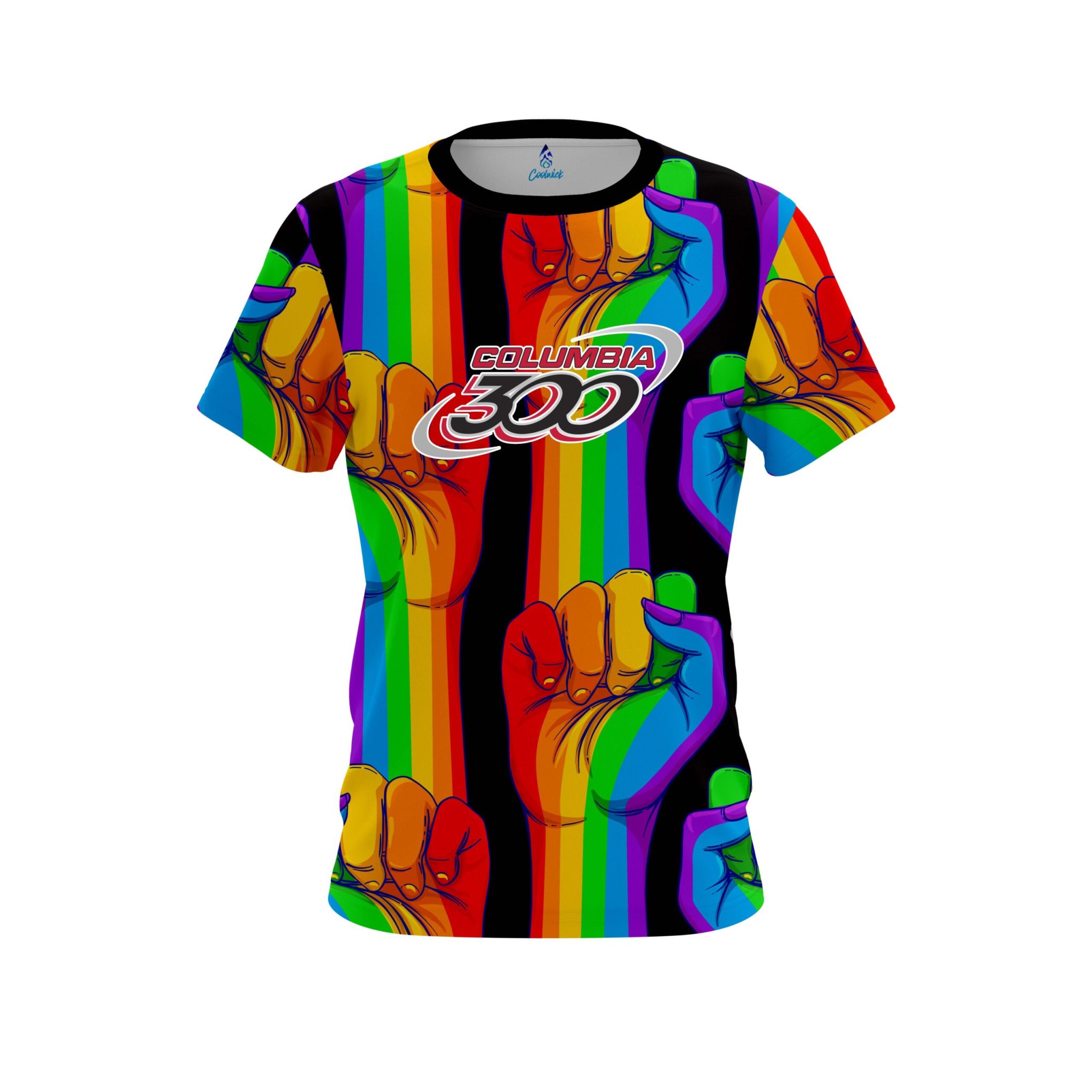 Columbia 300 CoolWick United Rainbow Hands Bowling Jersey
