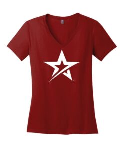 Coolwick Womens V Neck Roto Grip Classic Red Bowling T-Shirt