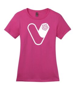 Verity Crawley Womens CoolWick Signature Large Logo Dark Fushia Bowling T-Shirt
