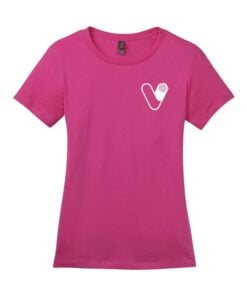 Verity Crawley Womens CoolWick Signature Small Chest Logo Dark Fushia Bowling T-Shirt