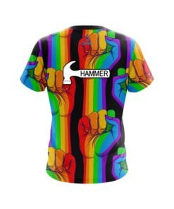 Alternative view of Hammer Logo United Rainbow Hands Bowling Jersey