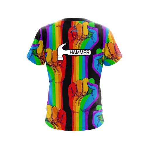 Hammer Logo United Rainbow Hands Bowling Jersey - Image 2