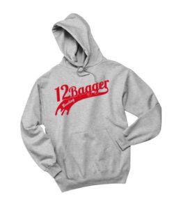 12Bagger Ribbon Coolwick Ash Red Logo Hoodie