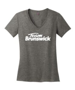 Coolwick Womens V Neck Brunswick Heather Charcoal Bowling T-Shirt