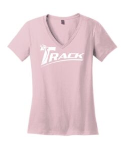 Coolwick Womens V Neck Light Pink Track Bowling T-Shirt