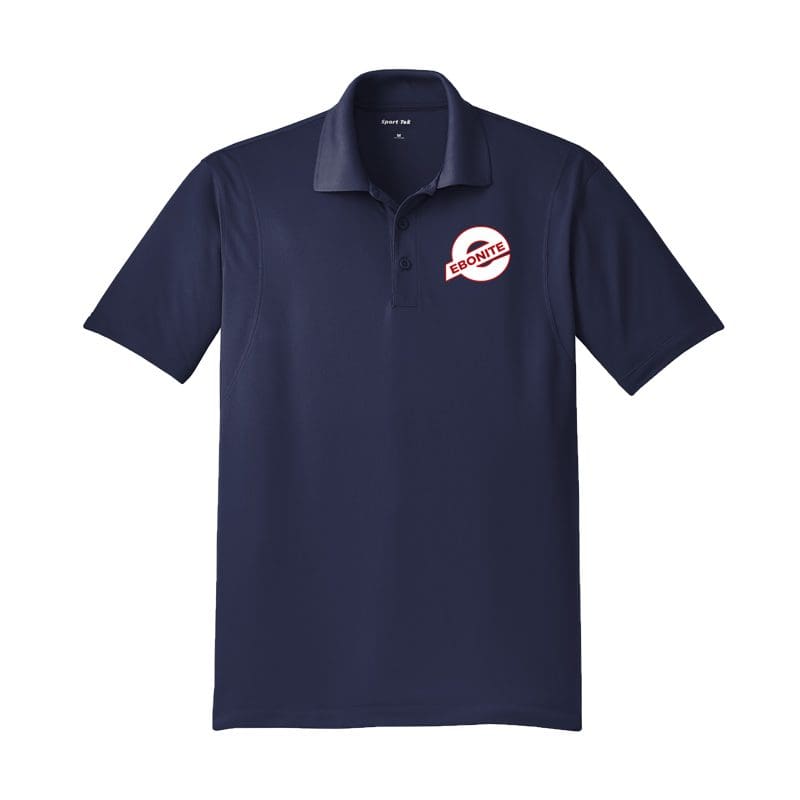 Ebonite Mens Tall Sport-Tek Navy Polo Bowling Shirt - Coolwick Apparel
