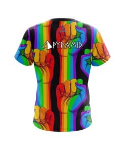 Alternative view of Pyramid Logo United Rainbow Hands Bowling Jersey