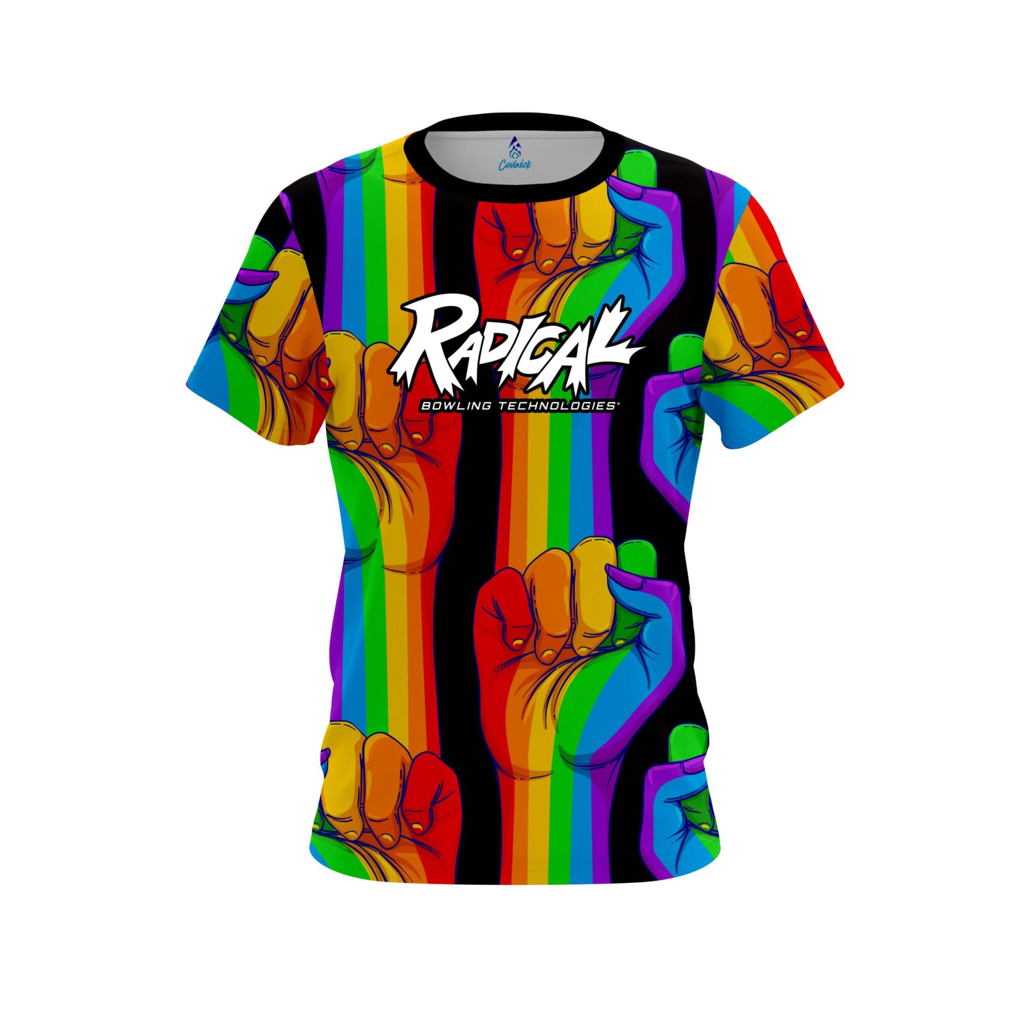Radical Bowling Logo United Rainbow Hands Bowling Jersey