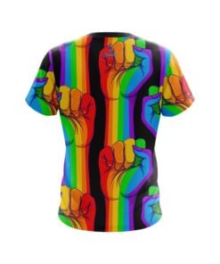 Alternative view of Plain CoolWick United Rainbow Hands Bowling Jersey