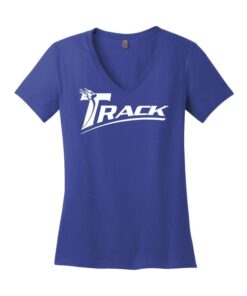 Coolwick Womens V Neck Royal Blue Track Bowling T-Shirt