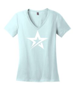 Coolwick Womens V Neck Roto Grip Seaglass Blue Bowling T-Shirt