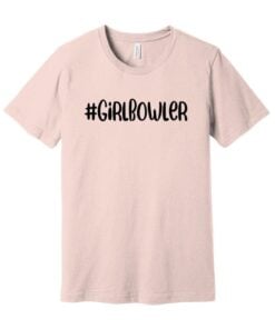 #GirlBowler Coolwick Soft Pink Black Logo Unisex T-Shirt