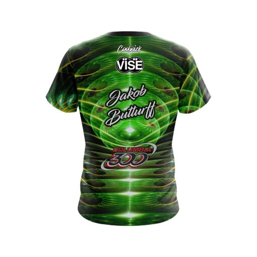 Columbia 300 Jakob Butturff Green Galaxy CoolWick Bowling Jersey - Image 2