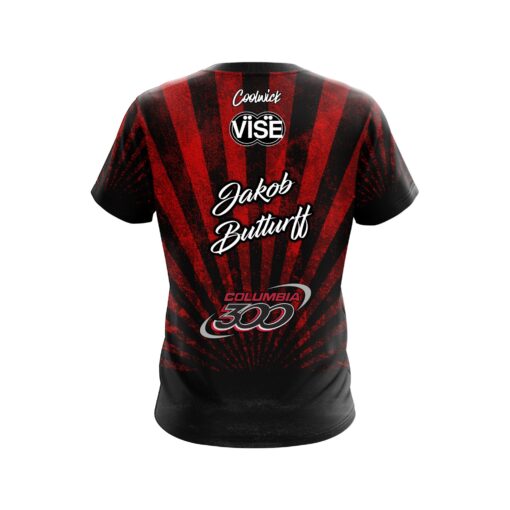 JaColumbia 300 Jakob Butturff Red Starburst CoolWick Bowling Jersey - Image 2