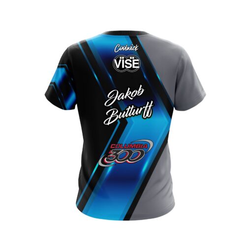 Columbia 300 Jakob Butturff Black Blue CoolWick Bowling Jersey - Image 2