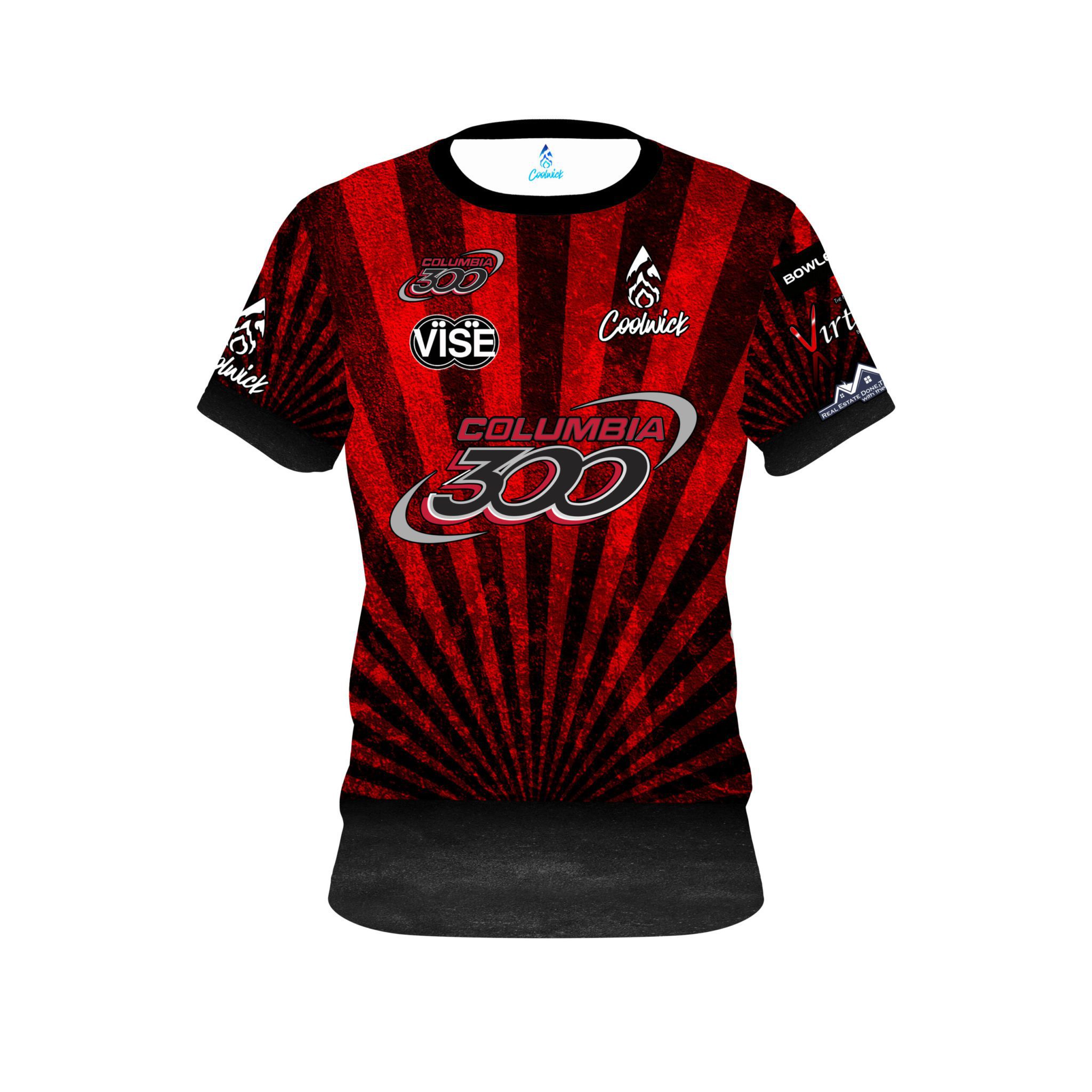 JaColumbia 300 Jakob Butturff Red Starburst CoolWick Bowling Jersey