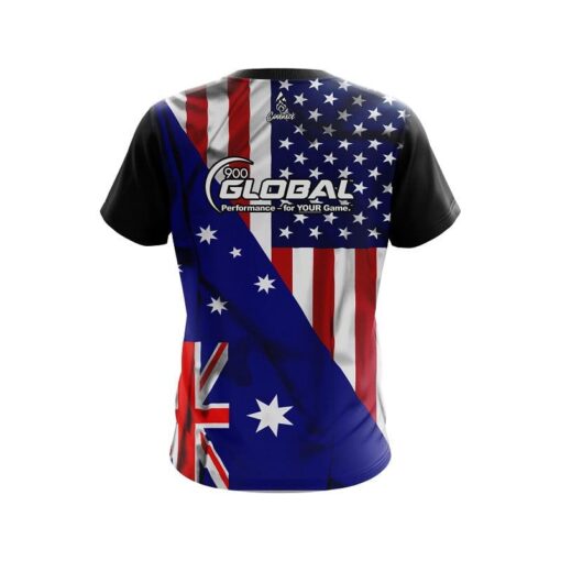 900 Global  USA Australia Flag Bowling Jersey - Image 2
