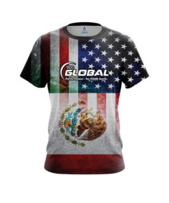 900 Global USA Mexico Flag CoolWick Bowling Jersey