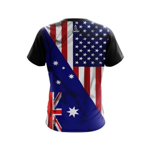 Plain USA Australia Flag Bowling Jersey - Image 2