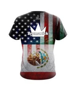 Alternative view of Brunswick USA Mexico Flag CoolWick Bowling Jersey