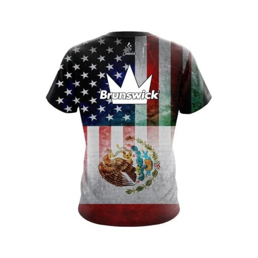 Brunswick USA Mexico Flag CoolWick Bowling Jersey - Image 2