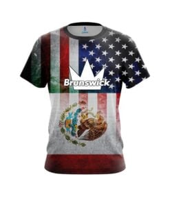Brunswick USA Mexico Flag CoolWick Bowling Jersey
