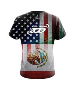 Alternative view of Columbia 300 USA Mexico Flag CoolWick Bowling Jersey
