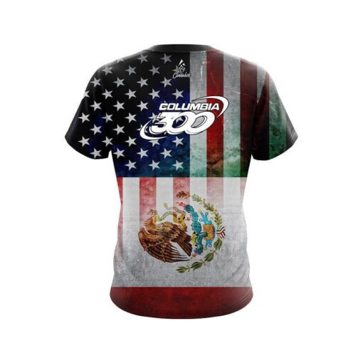 Columbia 300 USA Mexico Flag CoolWick Bowling Jersey - Image 2