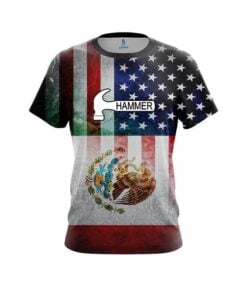 Hammer USA Mexico Flag CoolWick Bowling Jersey