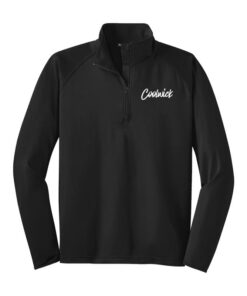 Coolwick Signature Logo Jet Black Sport Tek Tall Sport Wick Stretch 1/2 Zip Pullover