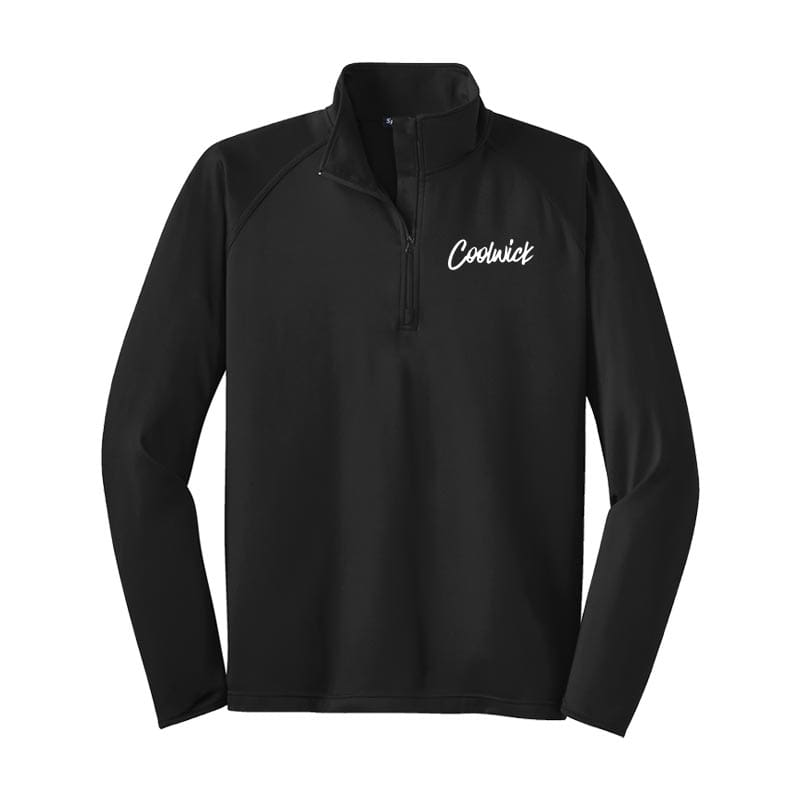 Coolwick Signature Logo Jet Black Sport Tek Tall Sport Wick Stretch 1/2 Zip Pullover