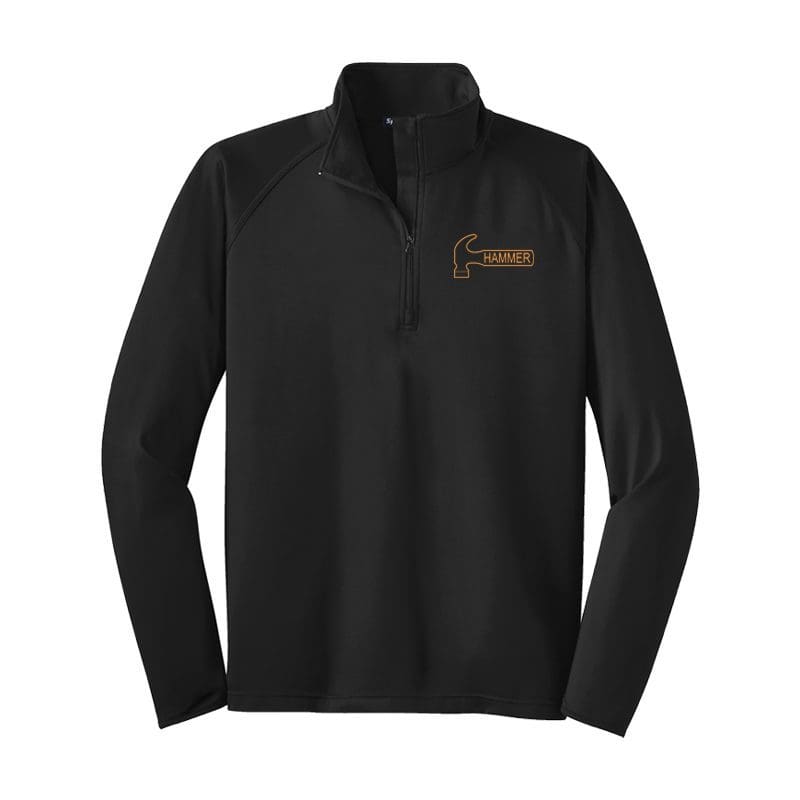 Hammer Jet Black Sport Tek Tall Sport Wick Stretch 1/2 Zip Pullover