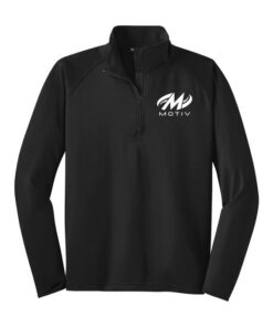 Motiv Jet Black Sport Tek Tall Sport Wick Stretch 1/2 Zip Pullover