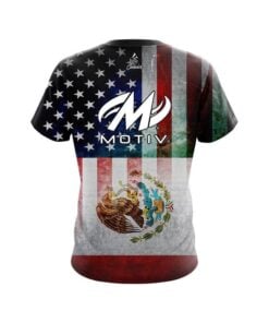 Alternative view of Motiv USA Mexico Flag CoolWick Bowling Jersey