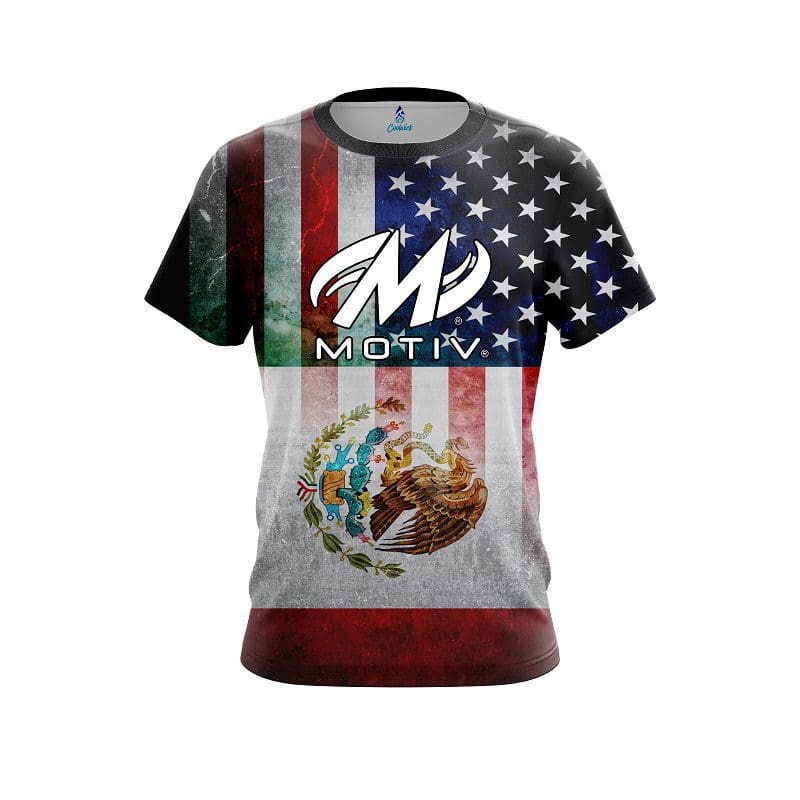 Motiv USA Mexico Flag CoolWick Bowling Jersey