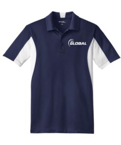 900 Global Mens Tall White Navy Sport Tek Micro Polo
