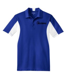 900 Global Mens Tall White Royal Sport Tek Micro Polo