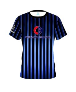 California Bowling Blue Stripes CoolWick Bowling Jersey
