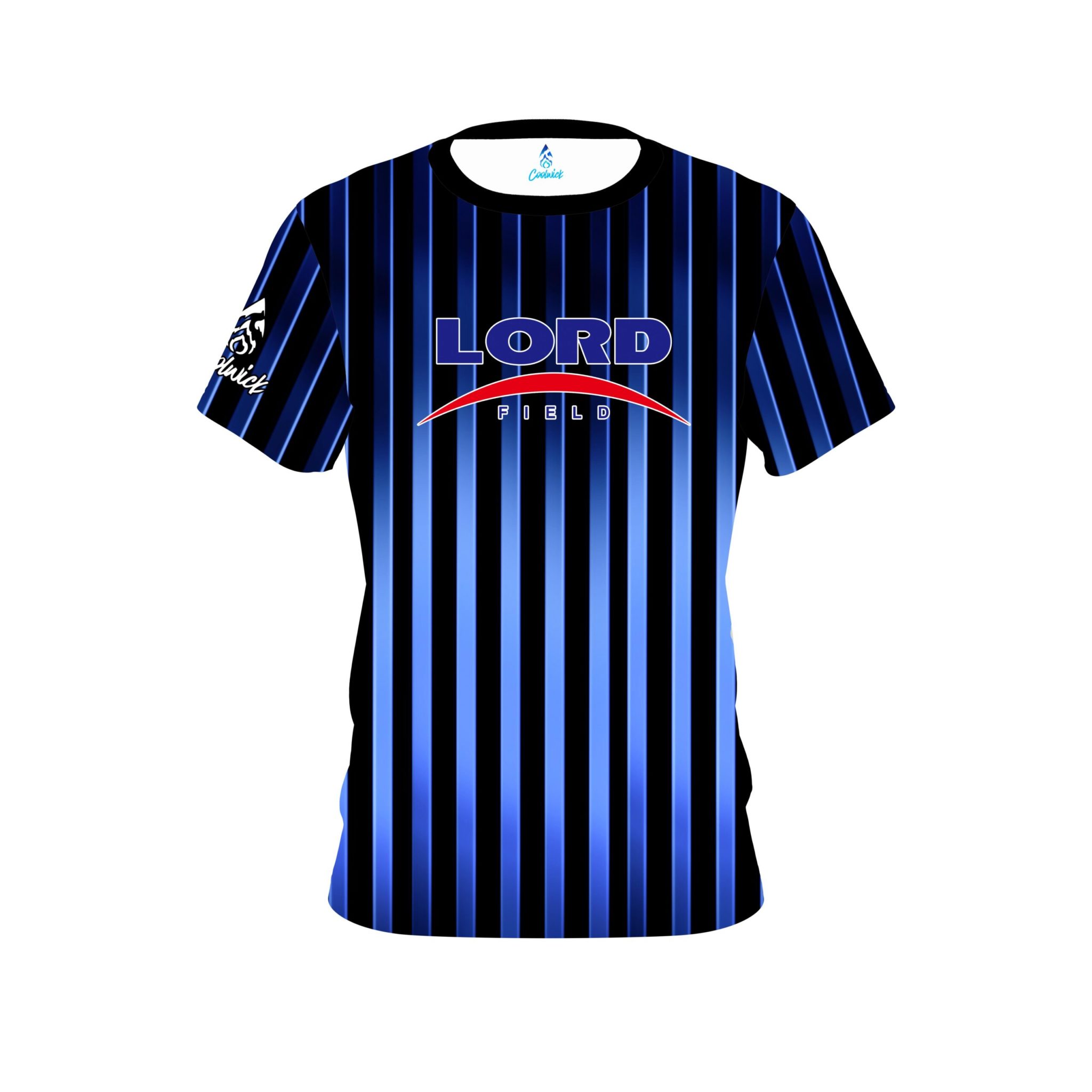 Lord Field Blue Stripes CoolWick Bowling Jersey