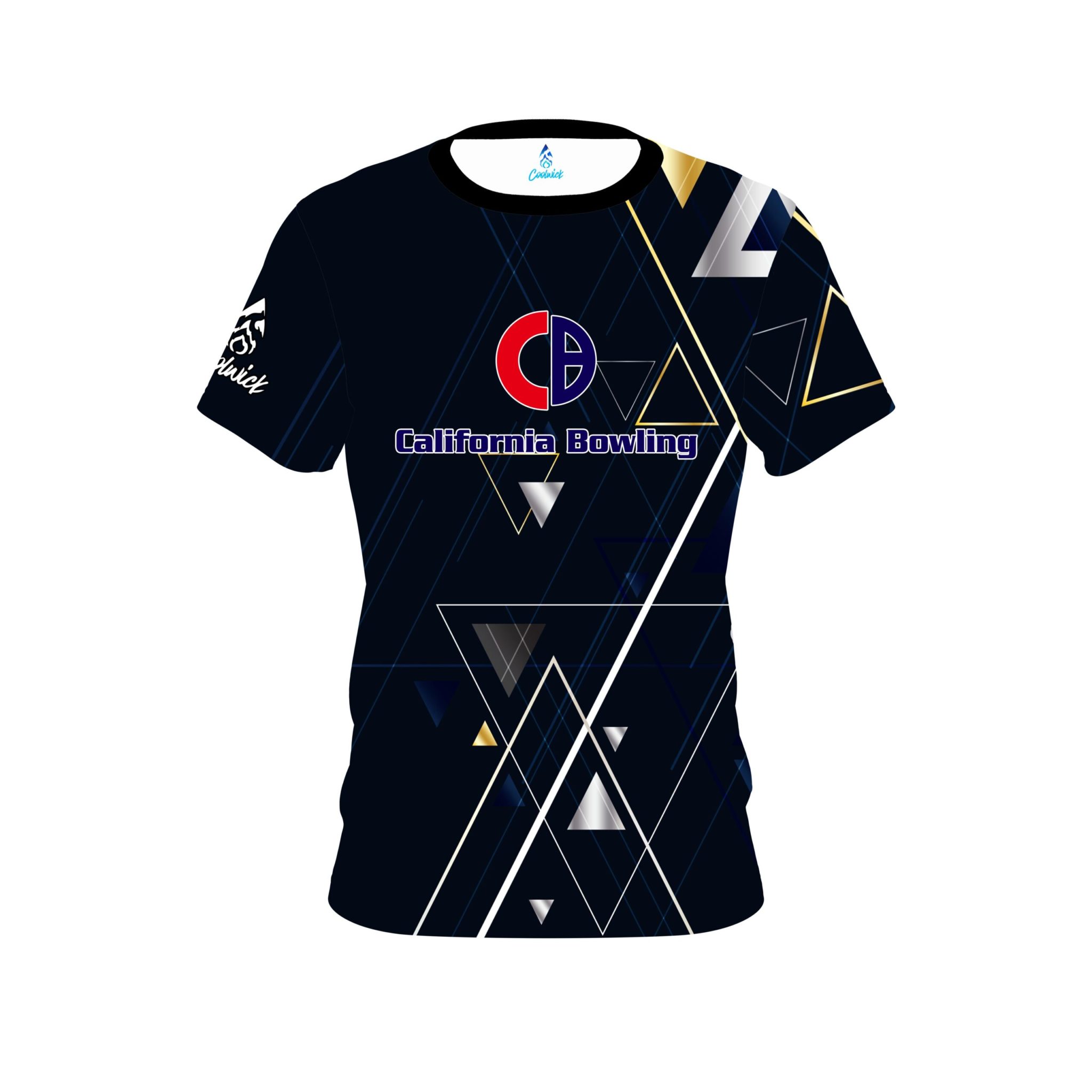 California Bowling Triangle Collage CoolWick Bowling Jersey