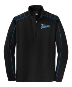 Track Coolwick Nike Black Spark Blue Dri Fit 1/2 Zip Jacket