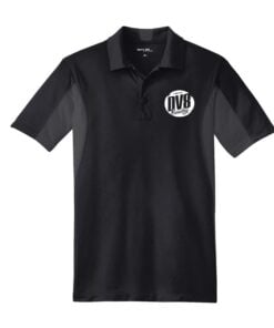 DV8 Mens Tall Black Gray Sport Tek Micro Polo