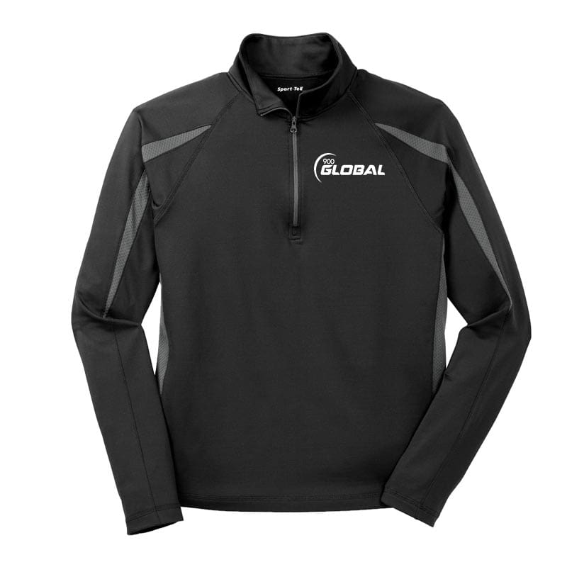 900 Global Coolwick Sport-Wick Stretch 1/2-Zip Colorblock Pullover