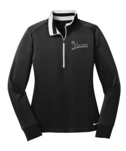 Track Black White Coolwick Nike Womens 1/2-Zip Pullover