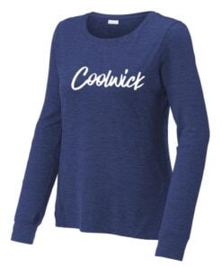 Signature Coolwick True Royal Sport-Tek Womens Exchange Long Sleeve Crew