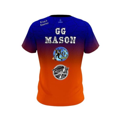 Gazmine “GG” Mason Storm Royal Blue & Orange CoolWick Replica Bowling Jersey FAMILY TIES - Image 2