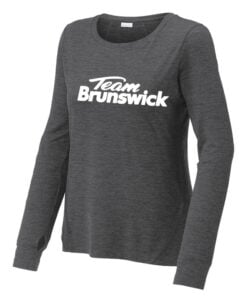 Brunswick Graphite Coolwick Sport-Tek Womens Exchange Long Sleeve Crew