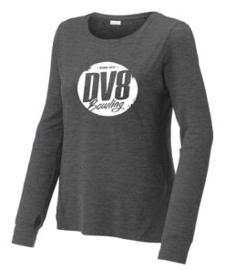 DV8 Graphite Coolwick Sport-Tek Womens Exchange Long Sleeve Crew