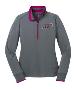 Columbia 300 Grey Fushia Coolwick Nike Womens 1/2-Zip Pullover
